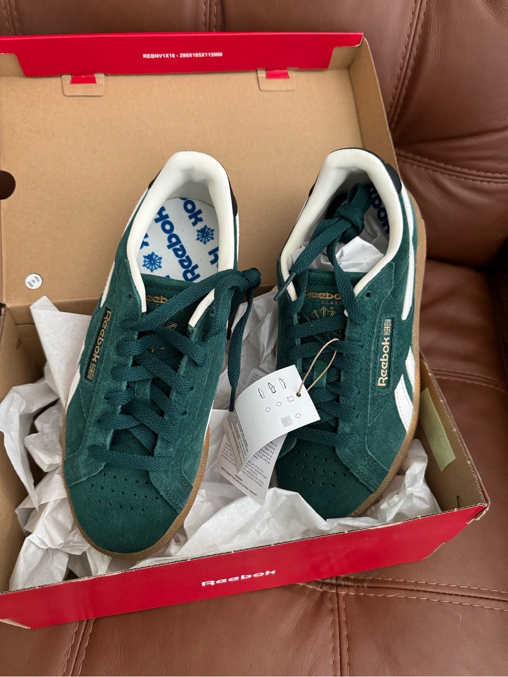 Reebok Classic Suede Sneakers - Dark Green